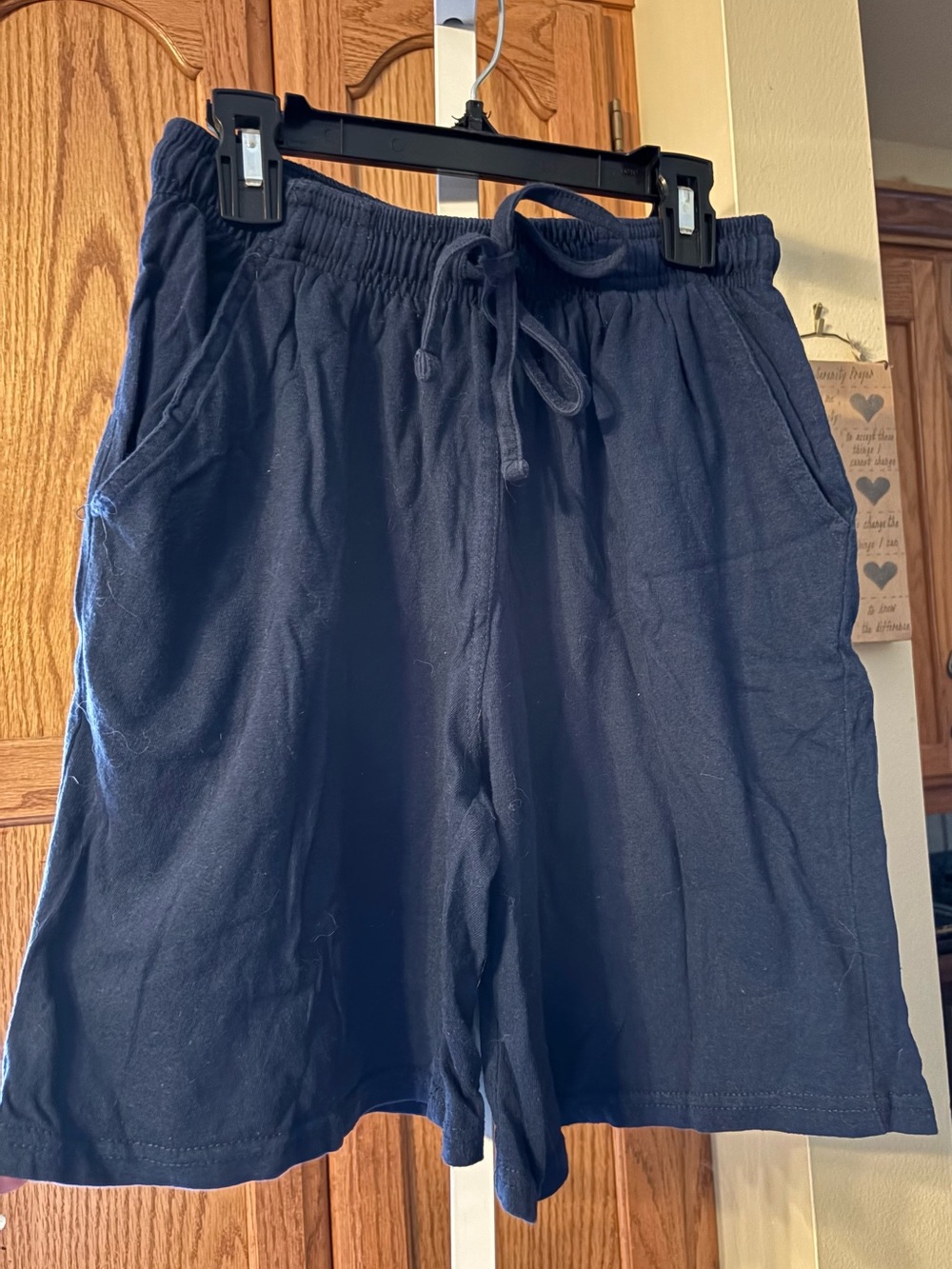 Women’s Navy Drawstring Casual Shorts